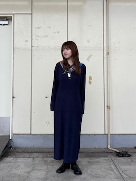 「アイテム（ワンピース/ドレス）」を使った、ななさん（レディース・155cm）の秋コーディネート