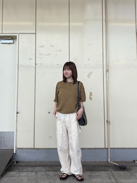 「サンダル×秋アイテム」｜ななさん（レディース・156cm）の夏コーディネート