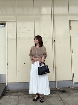 「SENSE OF PLACE by URBAN RESEARCH（センスオブプレイスバイアーバンリサーチ）のアイテム（スカート）」を使った、aim7さん（レディース・155cm）の夏コーディネート