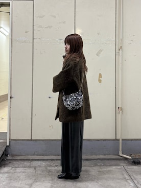 「ベロア」｜ななさん（レディース・155cm）の冬コーディネート