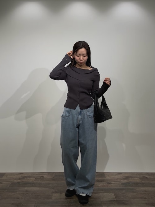 セール】『洗濯可/防花粉』SKINProofオフショルセーター（ニット