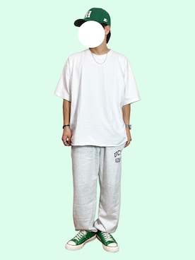 「アイテム（スウェットパンツ）」を使った、けんぽー/kenpoさん（メンズ・166cm）の夏コーディネート
