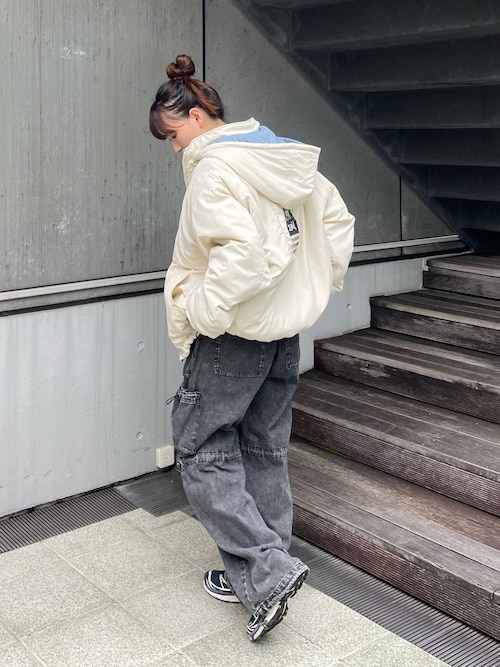 X-girl（エックスガール）の「FACE PATCH REVERSIBLE JACKET