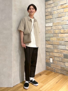 「RAGEBLUE（レイジブルー）のアイテム（チノパンツ）」を使った、ふじもんさん（メンズ・177cm）の夏コーディネート