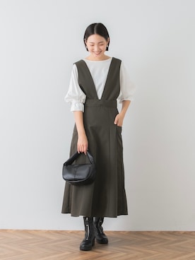 「URBAN RESEARCH Sonny Label（アーバンリサーチサニーレーベル）のアイテム（ジャンパースカート）」を使った、nozawaさん（レディース・168cm）の夏コーディネート