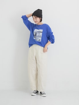 「秋先取りコーデ」｜「アイテム（アクセサリー）」を使った、nozawaさん（レディース・167cm）の秋コーディネート