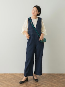 「サニーレーベル」｜「アイテム（オールインワン・サロペット）」を使った、nozawaさん（レディース・168cm）の夏コーディネート