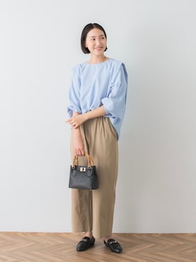 「サニーレーベル」｜「アイテム（アクセサリー）」を使った、nozawaさん（レディース・168cm）の秋コーディネート