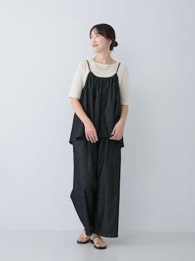 「スタッフコーデ」｜「アイテム（アクセサリー）」を使った、nozawaさん（レディース・167cm）の夏コーディネート