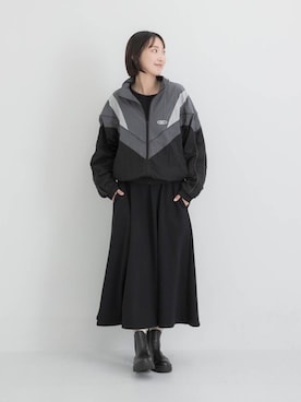 「アイテム（ナイロンジャケット）」を使った、nozawaさん（レディース・167cm）の秋コーディネート