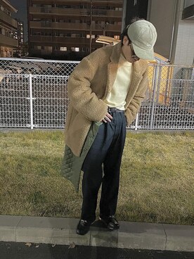 「MR.GENTLEMAN（ミスタージェントルマン）のアイテム（ジャケット/アウター）」を使った、りーたさん（メンズ・169cm）の秋コーディネート