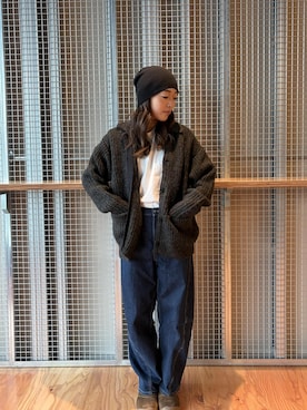 「Saturdays NYC（サタデーズ ニューヨークシティ ）のアイテム」を使った、SAYAさん（レディース・158cm）の秋コーディネート