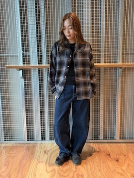 「Saturdays NYC（サタデーズ ニューヨークシティ ）のアイテム」を使った、SAYAさん（レディース・158cm）の春コーディネート