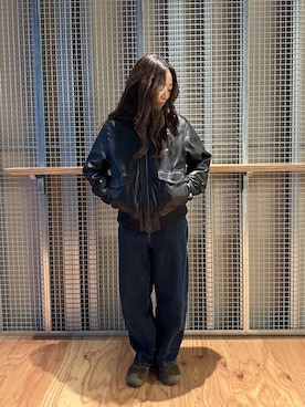 「Saturdays NYC（サタデーズ ニューヨークシティ ）のアイテム」を使った、SAYAさん（レディース・158cm）の秋コーディネート