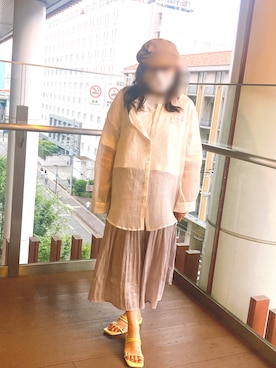 「Heather（ヘザー）のアソートクロップドＴシャツ　948601（Tシャツ/カットソー）」を使った、☁️さん（レディース・152cm）の夏コーディネート