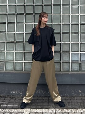 「JNBY（ジェーエヌビーワイ）のアイテム（パンツ）」を使った、micpr staffさん（レディース・172cm）の夏コーディネート