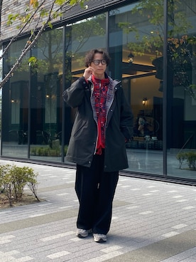 「Barbour（バブアー）の『別注』Barbour×DOORS　HOODED COAT（その他アウター）」を使った、Yamamoto Shuma さん（メンズ・177cm）の秋コーディネート