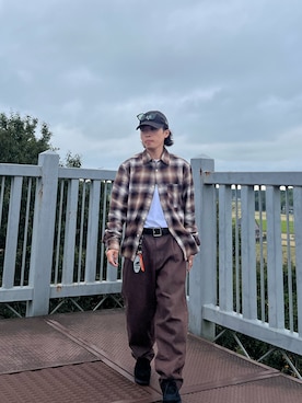 「アイテム（パンツ）」を使った、Kenyaさん（メンズ・155cm）の秋コーディネート