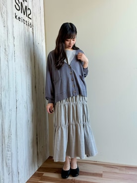 「ピグメント」｜「アイテム（ワンピース/ドレス）」を使った、はらみさん（レディース・157cm）の春コーディネート