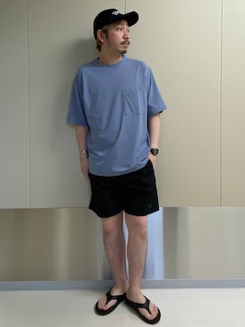 「アイテム（帽子）」を使った、はりー@Smileさん（メンズ・170cm・30代）の夏コーディネート