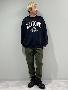 「アイテム（スウェット）」を使った、はりー@Smileさん（メンズ・170cm・30代）の冬コーディネート