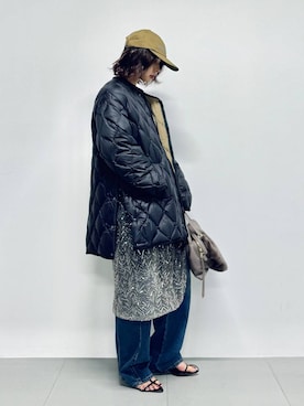 「アイテム（ダウンジャケット/コート）」を使った、kanaさん（レディース・163cm）の秋コーディネート