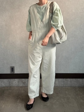 「サマンサモスモス」｜「アイテム（オールインワン・サロペット）」を使った、Hinakoさん（レディース・166cm）の夏コーディネート