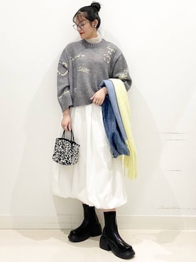 「SENSE OF PLACE by URBAN RESEARCH（センスオブプレイスバイアーバンリサーチ）の『消臭』サイドゴアボリュームソールブーツ（ブーツ）」を使った、maiさん（レディース・167cm）の秋コーディネート