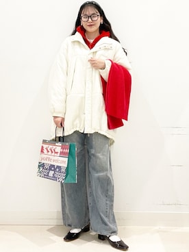 「アイテム（ジャケット/アウター）」を使った、maiさん（レディース・167cm）の冬コーディネート