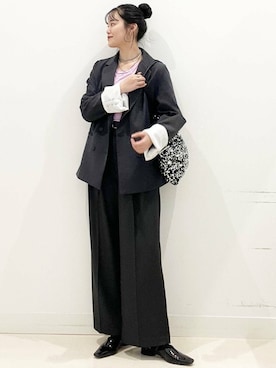 「春のジャケットスタイル」｜「アイテム（アクセサリー）」を使った、mai49さん（レディース・167cm）の冬コーディネート