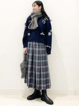 「アイテム（カチューシャ）」を使った、maiさん（レディース・167cm）の秋コーディネート