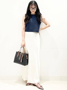 「アイテム（メガネ）」を使った、mai49さん（レディース・167cm）の夏コーディネート