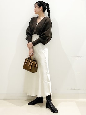 「アイテム（カチューシャ）」を使った、maiさん（レディース・167cm）の秋コーディネート