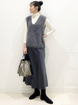 「アイテム（カチューシャ）」を使った、maiさん（レディース・167cm）の秋コーディネート