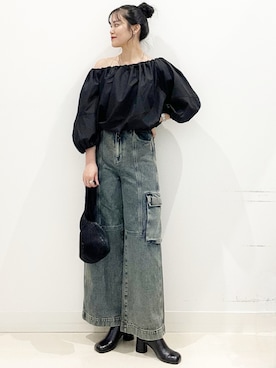 「SMELLY（スメリー）のアイテム（ピアス（両耳用））」を使った、maiさん（レディース・167cm）の秋コーディネート