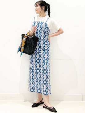 「アイテム（バンダナ/スカーフ）」を使った、maiさん（レディース・167cm）の夏コーディネート