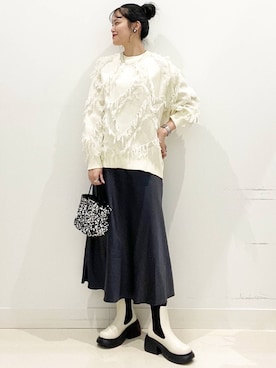 「SENSE OF PLACE by URBAN RESEARCH（センスオブプレイスバイアーバンリサーチ）の『消臭』サイドゴアボリュームソールブーツ（ブーツ）」を使った、maiさん（レディース・167cm）の秋コーディネート