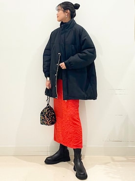 「SENSE OF PLACE by URBAN RESEARCH（センスオブプレイスバイアーバンリサーチ）のアイテム（ブーツ）」を使った、mai49さん（レディース・167cm）の冬コーディネート