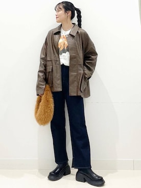 「SENSE OF PLACE by URBAN RESEARCH（センスオブプレイスバイアーバンリサーチ）の『消臭』サイドゴアボリュームソールブーツ（ブーツ）」を使った、maiさん（レディース・167cm）の秋コーディネート