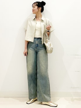 「アイテム（バレエシューズ）」を使った、maiさん（レディース・167cm）の夏コーディネート
