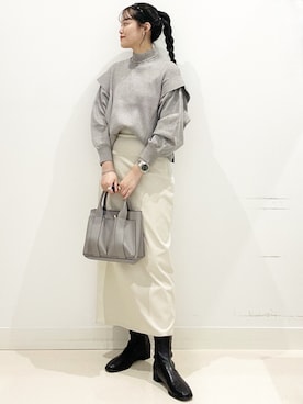 「アイテム（ヘアゴム）」を使った、maiさん（レディース・167cm）の秋コーディネート