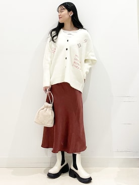 「SENSE OF PLACE by URBAN RESEARCH（センスオブプレイスバイアーバンリサーチ）の『消臭』サイドゴアボリュームソールブーツ（ブーツ）」を使った、maiさん（レディース・167cm）の冬コーディネート