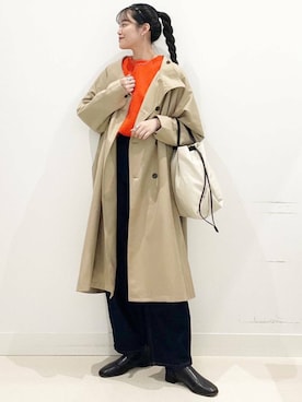 「アイテム（ヘアゴム）」を使った、maiさん（レディース・167cm）の秋コーディネート