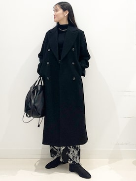 「アイテム（チェスターコート）」を使った、maiさん（レディース・167cm）の冬コーディネート