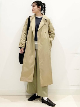 「骨格ストレート」｜「アイテム（トレンチコート）」を使った、mai49さん（レディース・167cm）の春コーディネート