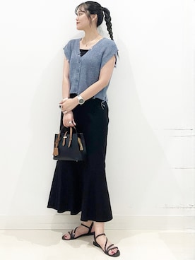 「SMELLY（スメリー）のアイテム（ピアス（両耳用））」を使った、maiさん（レディース・167cm）の夏コーディネート