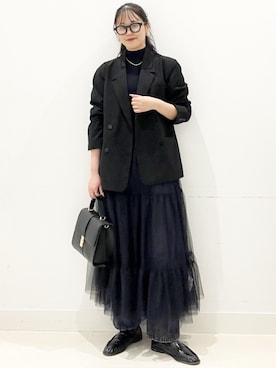 「アイテム（スカート）」を使った、maiさん（レディース・167cm）の冬コーディネート