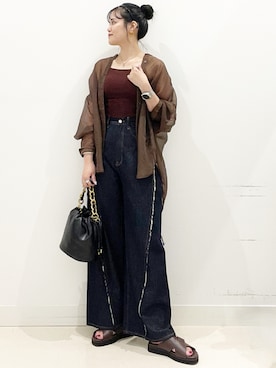 「アイテム（カチューシャ）」を使った、maiさん（レディース・167cm）の夏コーディネート
