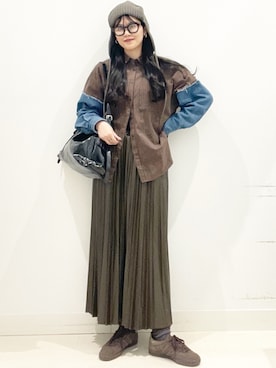 「アイテム（帽子）」を使った、maiさん（レディース・167cm）の冬コーディネート