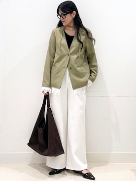 「RODE SKO（ロデスコ）のアイテム」を使った、maiさん（レディース・167cm）の春コーディネート